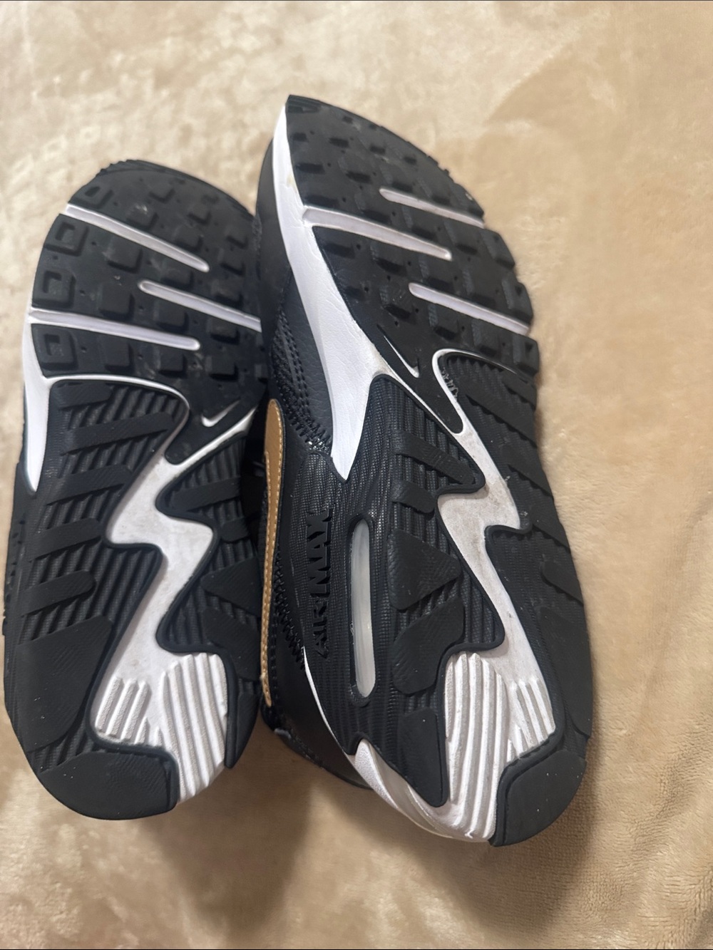 Nike Black Sneakers with Tan Swoosh Accent - Picture 10 of 13